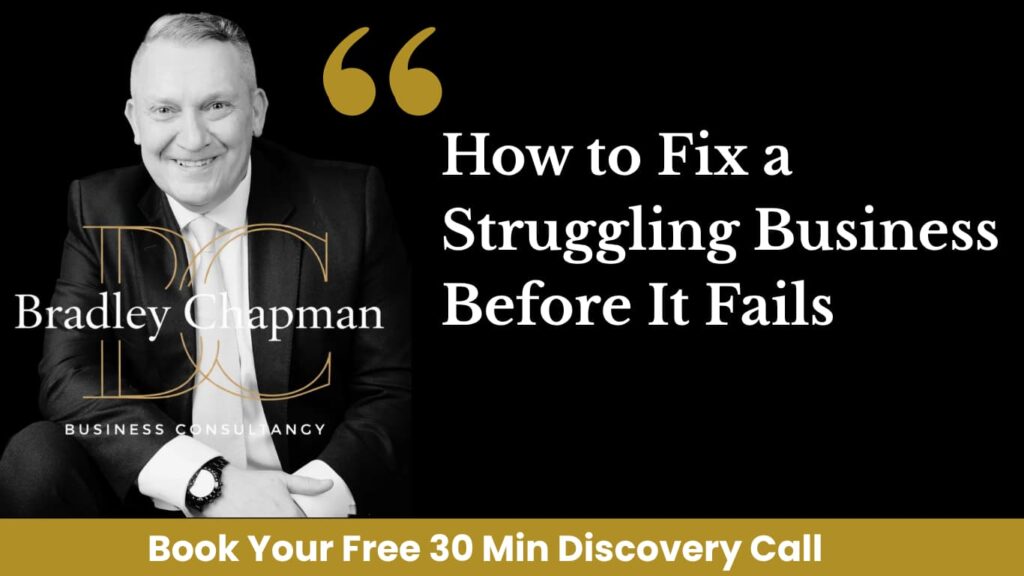 Business owner reviewing financial reports and growth strategies to recover a struggling business.